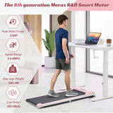 ZNTS 2 in 1 Under Desk Electric Treadmill 2.5HP, Remote Control, Display, Walking Jogging Running Machine MS299246AAH