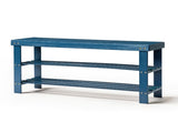 35.43"*11.02"*17.72" 3-Tier Bamboo Shoe Rack Blue 11763919