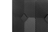 Accent Black Lacquered 4 Door Wooden Cabinet Sideboard Buffet Server Cabinet Storage Cabinet, for W1435133315