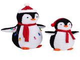 2-Piece Lighted Plush Penguins Christmas Yard Decorations, Set of 2 Pre-lit Pull Up Penguins with 78568645