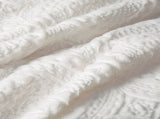 King/Cal King Embroidered Medallion Faux Fur Ultra Plush Comforter Mini Set B03597034