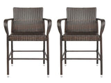 2pcs High Bar Chair Brown Gradient 79570616