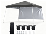 9ft x 9ft Pop Up Canopy Tent with Sidewall, UPF 50 Silver Coated Waterproof Oxford Instant Shelter, 60113406