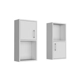 Oba 2-Pc Wall-Mounted Bathroom Medicine Cabinet with Open and Closed Storage B200P188845
