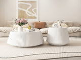 Light Sintered stone Top Cup Shape Leather Coffee modern Sofa Table for Living Room furniture W3081P367600