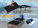 7*4ft Black Mid-Size Ping Pong Conversion Top Foldable & Portable Table Tennis Table Top for Indoor W1408P310184