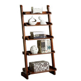 Antique Oak 1pc Ladder 5-Tier for Books Modern Style Living Room Display / Book B011P191546