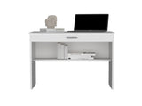 Montana Storage Desk, Spacious Stylish with Drawer and Shelf, White B097P167467
