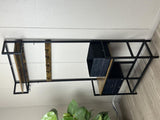 33.1" Wide Hall Tree with 2 Movable Drawers, Shoe Storage, Shelves and Garment Racks, 5-in-1 W2887P239379