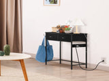 Industrial Console Table with Charging Station, 31.5 inch Narrow Entryway Table with 2 Fabric 60535580
