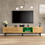 Modern TV Stand 4 Cabinets& Open Shelves, Color-matching Media Console Table for TVs up to 80'' WF531564AAP