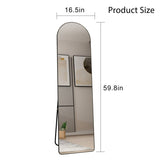 The 4st generation of floor mounted full length mirrors. Aluminum alloy metal frame arched wall W1512P365857