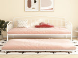 Fox Twin Daybed with Twin Trundle, White B083P154255