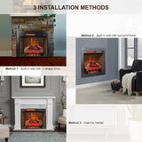 28 inch Infrared Electric Fireplace withTrim kit Insert, Touch Panel Home Decor Heater, Smokeless W1769P252987