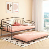 Fox twin daybed with twin trundle, Black B083P154245