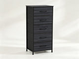 Vertical Fabric Storage Dresser, Tall Narrow Storage Tower with Large Capacity Drawers, Sturdy Metal 75487294