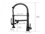Heavy Duty Commercial Style Kitchen Sink Faucet, Single Handle Pre-Rinse Spring Sprayer Kitchen W1932P156129