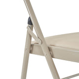 4PCS Elegant Foldable Iron & PVC Chairs for Convention & Exhibition Light Brown 23296284