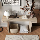 60inches Rustic Farmhouse Console Table , Distressed Wood Finish Entryway Sofa Side Table for Living W1445P330980