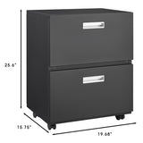 ZNTS Office furniture Copier Cabinet black 2 door steel copier stand mobile pedestal file Printer Stand 68358182