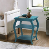 Teal 2-shelf End Table B062P181377