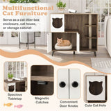 ZNTS Cat Litter box with Cat scratching post, Cat Apartment, Cat House, locker 88610669