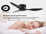 40" Flush Mount Ceiling Fan without light, 3 Reversible Blades, with 6 Speeds Reversible DC W2352P194033