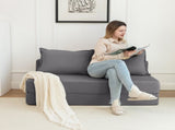 Foldable Sofa Bed Sleeper Lounge Chair with Pillow Floor Mattress Floor Couch with Backrest for W1170P314886
