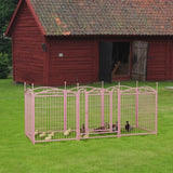 ZNTS Dog Playpen Indoor 32 inch 8 Panels Metal Dog Pen Pet Dog Fence Outdoor Exercise Pen with Doors, W368P234002