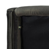 David Tufted Wingback King Bed, Dark Charcoal Grey Velvet B2719P245935