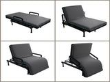 Twin-XL Electric Lift Bed for Seniors - Wired Remote Control with One-Touch Backrest Lift & Leg 58076837