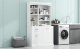 Bathroom Storage Cabinet with Tilt-Out Hamper, 70.9'' Tall Free Standing Organizer with Drawers & 75805868