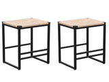 Set of 2 Backless Bar Stools for Kitchen Counter Paper Rope Woven Dining Chairs for Home & Kitchen W1757104743