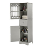 ZNTS Tall Bathroom Cabinet, Freestanding Storage Cabinet with Drawer and Doors, MDF Board, Acrylic Door, WF289427AAG