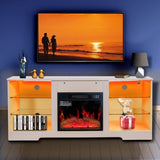 ZNTS Fireplace TV Stand With 18 Inch Electric Fireplace Heater,Modern Entertainment Center for TVs up to W1625P152180
