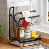 ZNTS Kitchen sink sponge holder with drainage tray, kitchen sink storage container sponge brush soap tray 33223747