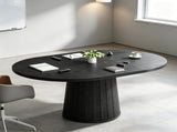 55 Inch Oval Wood Conference Table for 6 People 39275095