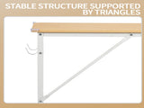 Oak-colored SG001FD P2 particleboard iron pipe 160cm cut-out computer desk with non-woven fabric 43148674