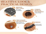 23in mahogany body rosewood fingerboard ukulele, cotton bag, capo, strap, picks*3, 11113742
