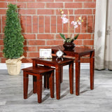 ZNTS 3-Piece Nesting Table Set, Cherry B04660617