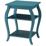 Teal 2-shelf End Table B062P181377