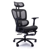 ZNTS Adjustable Ergonomic Black Mesh Office with Headrest and Footrest, Conference/Computer Desk B011P213340