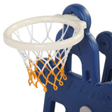 ZNTS Kids Swing and Slide Set 3-in-1 Slide with Basketball Hoop for Indoor and Outdoor Activity W2181139446