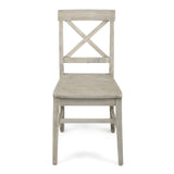 ZNTS Roshan Farmhouse Acacia Wood Dining Chairs, Light Grey Wash 62888.00LGW