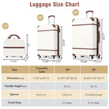 ZNTS Hardshell Luggage Sets 3 Pieces 20"+28" Luggages and Cosmetic Case Spinner Suitcase with TSA Lock PP312781AAK