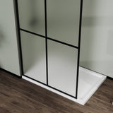 ZNTS Goodyo 34" X 72" Shower Screen Door Frost Tempered Glass D16384335