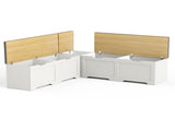 3-Piece L-Shaped Multi-Functional Storage Bench with Cushion, serving as a kitchen corner bench, toy 79767688