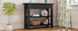 ZNTS TREXM Retro Console Table with Drawer and Two Sturdy Shelves for Entryway, Living Room N715P195561B