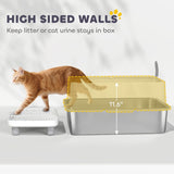 Stainless Steel Enclosed Litter Box for Cats 54757701