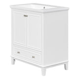 30" Bathroom Vanity with Sink Combo, Multi-functional Bathroom Cabinet with Doors and Drawer, Solid 16236592